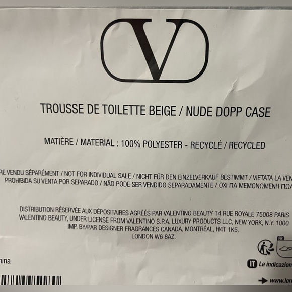 NEW Valentino VIP Light Beige/Blush Clutch/ Pouch 9” x 6.5” x 3” - Picture 7 of 7